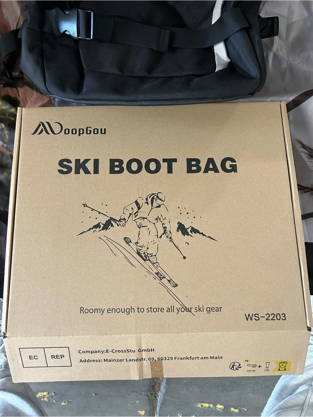 Men's Ski Boot Backpack - Black